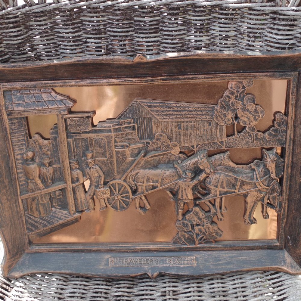 Pure Copper Vintage Town Picture Made In Canada